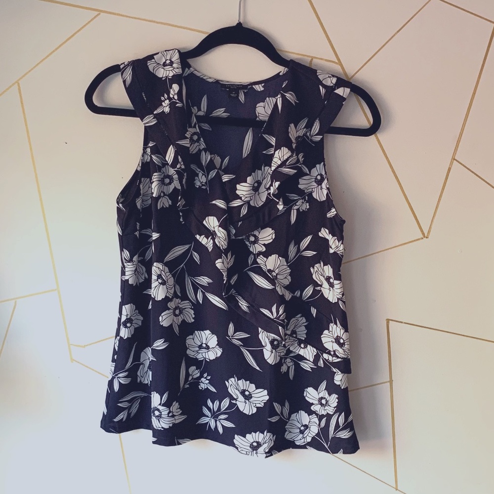 Ann Taylor Floral Sleeveless Blouse